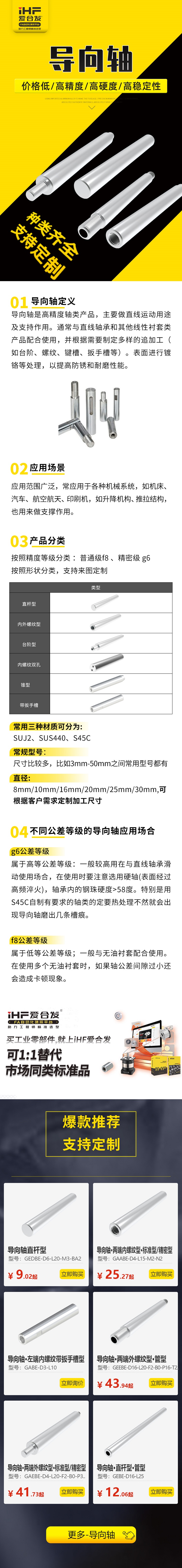 帶你30秒了解導向軸，支持定制！